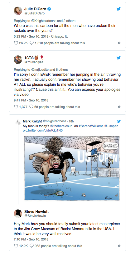 News Herald Sun Forced To Defend Racist Sexist Cartoon Of Serena Williams Bandt