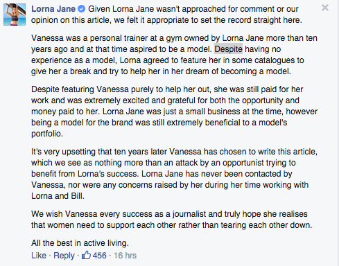 Lorna Jane under fire again over model requirements