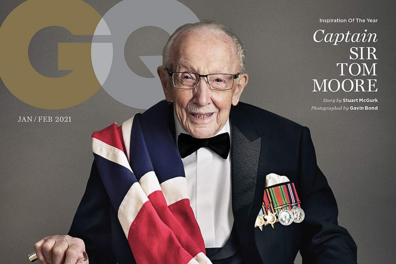 Captain Sir Tom Moore, 100, To Be British GQ's Oldest Ever Cover Star ...
