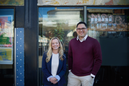 L-R: Katrina Stratton and Siddharth Bhakay.